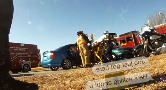 Texting & Driving Crash Scene
